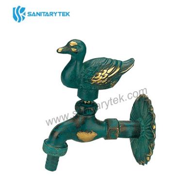 Decorative brass bibcock duck