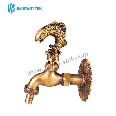Decorative brass bibcock fish