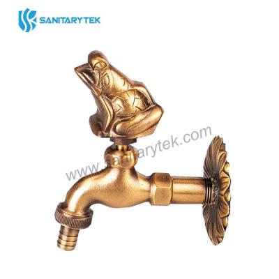 Decorative brass bibcock frog