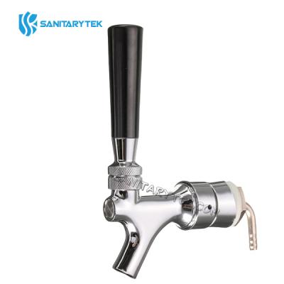 Draft beer tap faucet with beer tower shank assembly