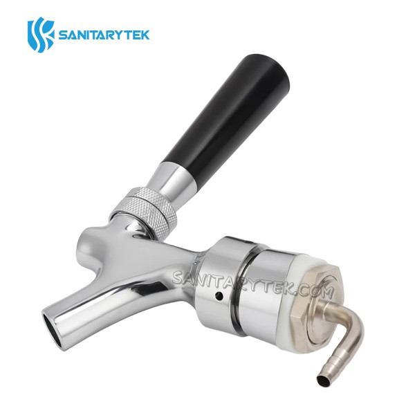 Draft beer tap faucet with beer tower shank assembly