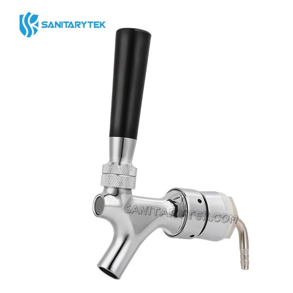 Draft beer tap faucet with beer tower shank assembly