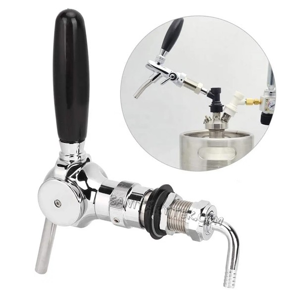 Draft brass Belgian beer tap faucet with shank G5/8x30mm