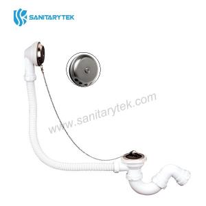Drainage valve set for bath, with trap