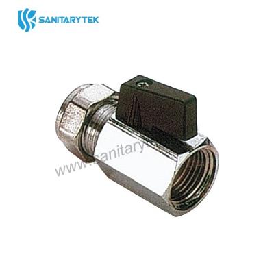 Female/Compression mini ball valve with lever handle