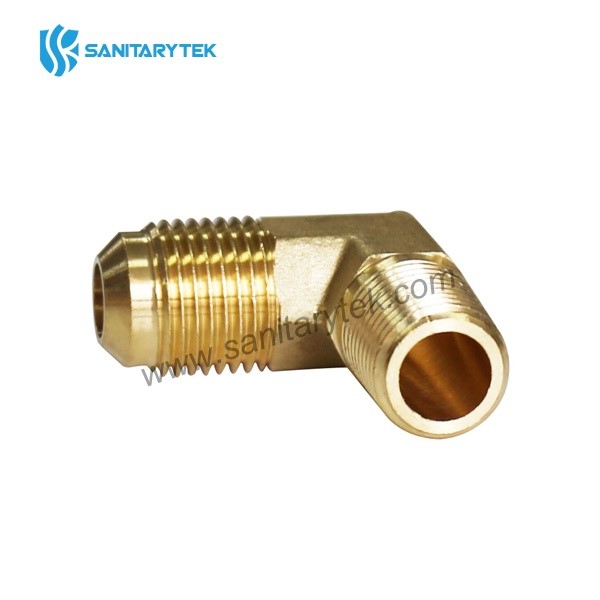 Flare x Male NPT Brass 90° Elbow