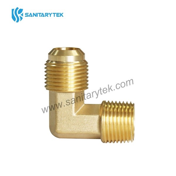 Flare x Male NPT Brass 90° Elbow