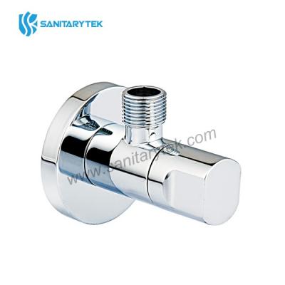 Flat head quarter turn angle valve chrome