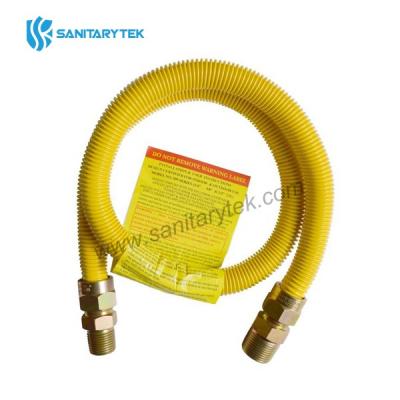 Flexible corrugated stainless steel gas connector