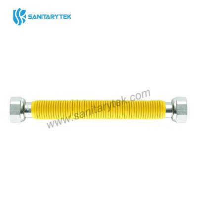 Flexible extensible coated stainless steel hose F.F. for gas