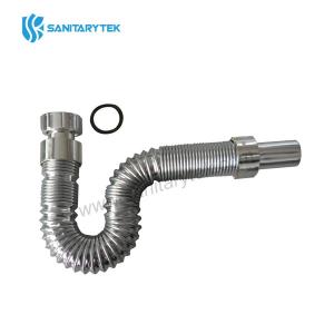 Flexible extensible steel plastic dranage pipe 11/4
