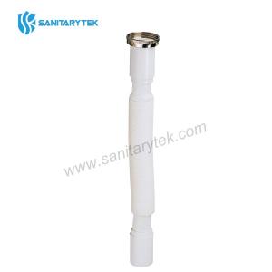 Flexible siphon drain waste trap pipe with metal nut 1-1/4