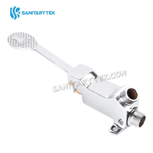 Floor mount single brass pedal valve