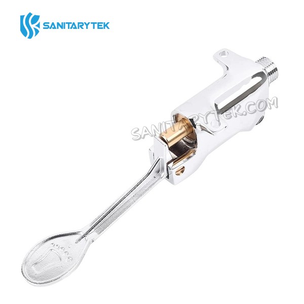Floor mount single brass pedal valve