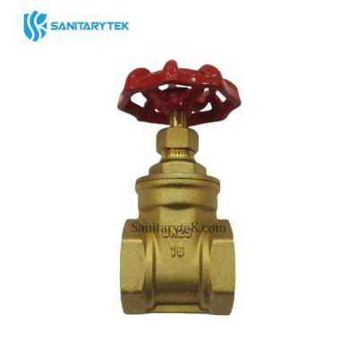 Forged brass gate valve with cast iron handwheel