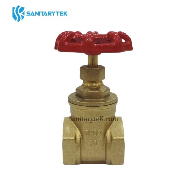 Forged brass gate valve with cast iron handwheel