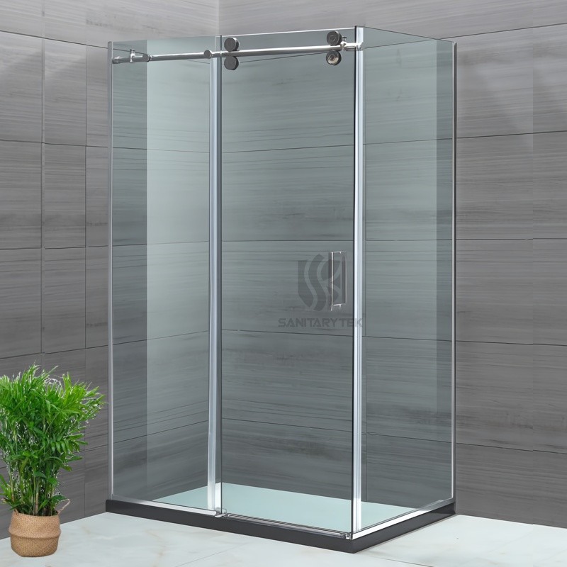 Frameless sliding door shower enclosure - Image 2