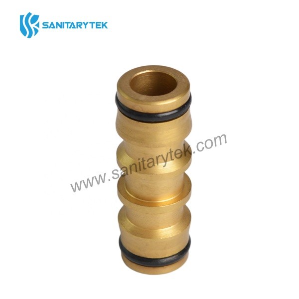 Garden hose double male brass quick connector