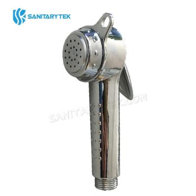 Push button hand shower head for kitchen or toilet