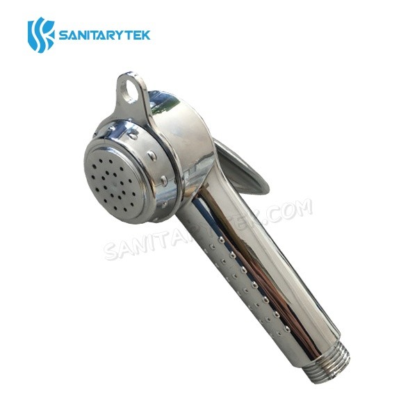 Push button hand shower head for kitchen or toilet