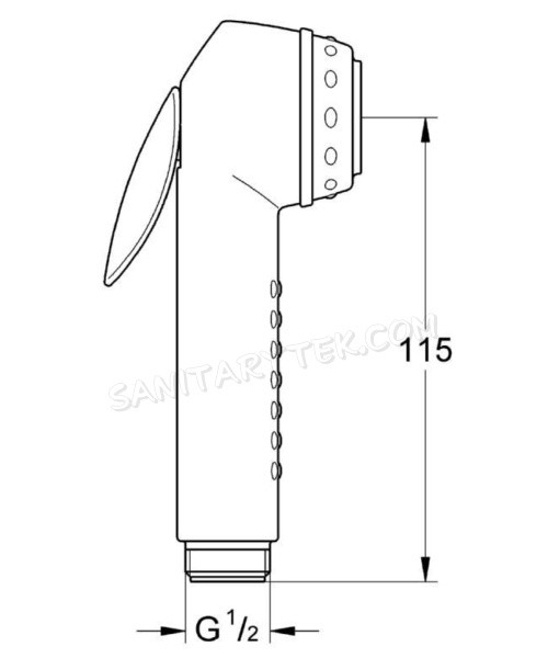 Push button hand shower head for kitchen or toilet