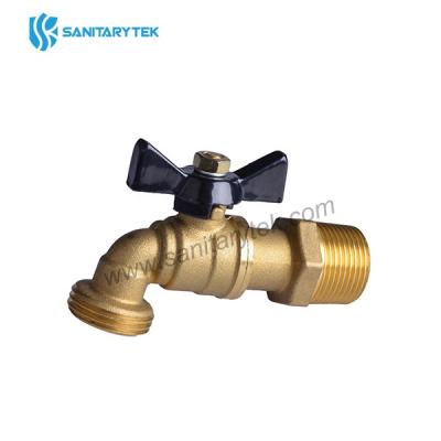 Hose bibb, forged brass, butterfly handle