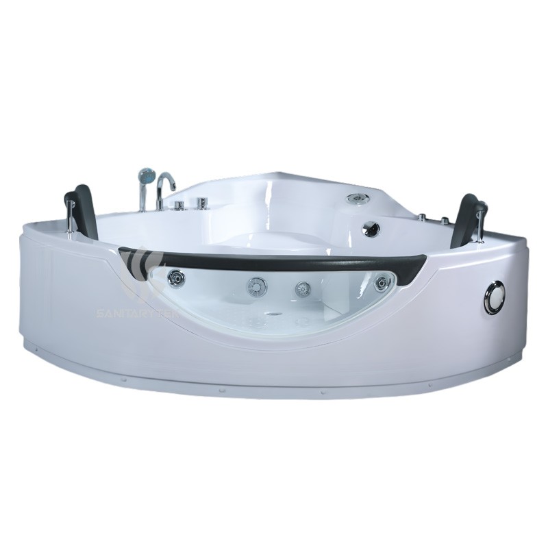 Corner whirlpool hydromassage bathtub