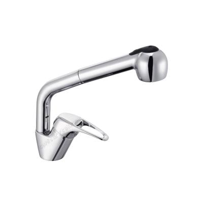 Kitchen faucet with pull-out sprayer chrome
