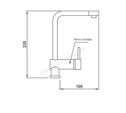 Single lever sink mixer with swivel spout - Image 3