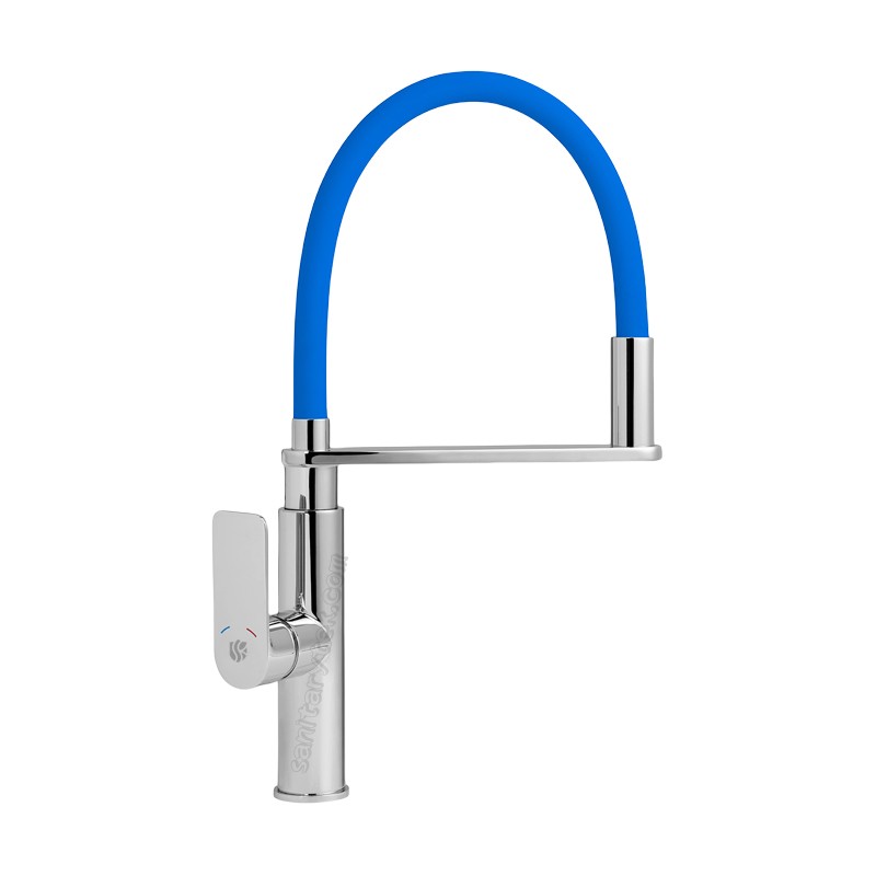 Kitchen sink mixer with flexible spout, chrome - Image 2