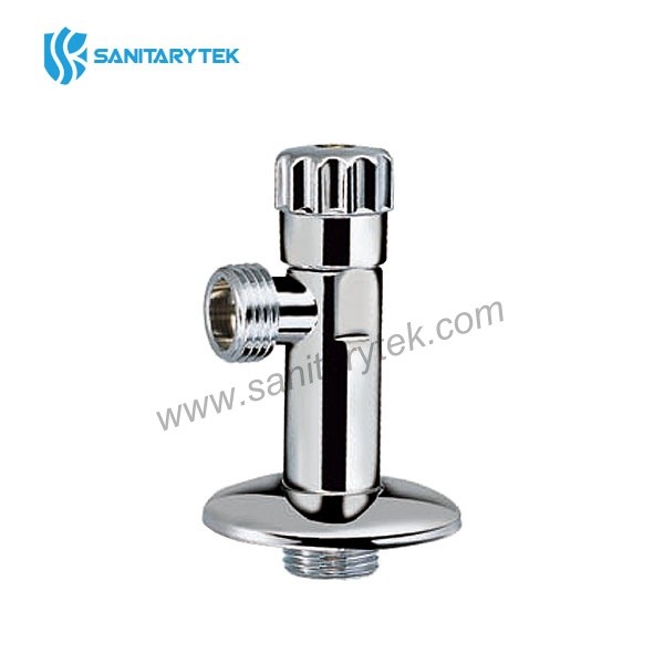 Long angle valve, chrome plated