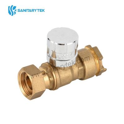 Magnetic straight lockable ball valve for HDPE pipe with swivel nut