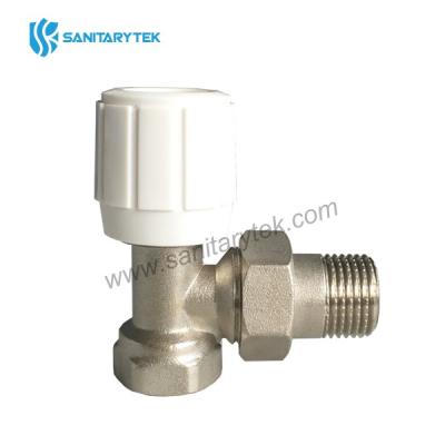Manual angle radiator valve for steel pipe