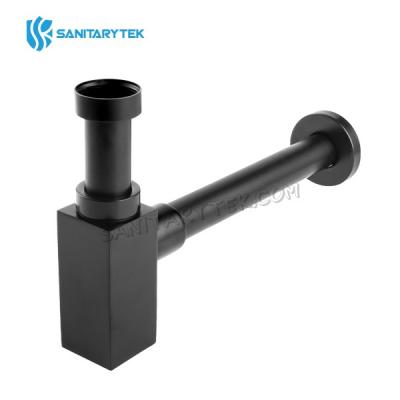 Matte black square bottle trap