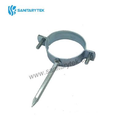 Nail pipe clamp without rubber