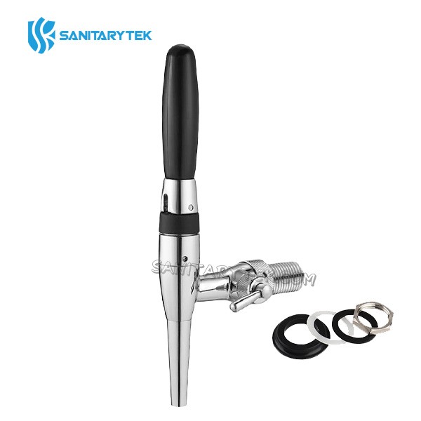 Nitro coffee or stout beer tap with compensator