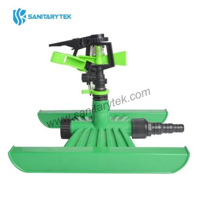 Plastic impulse sprinkler with H base