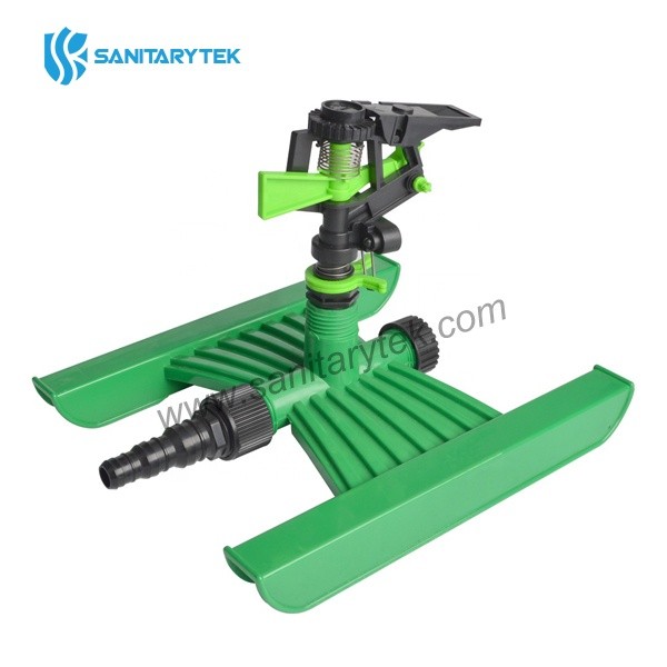 Plastic impulse sprinkler with H base