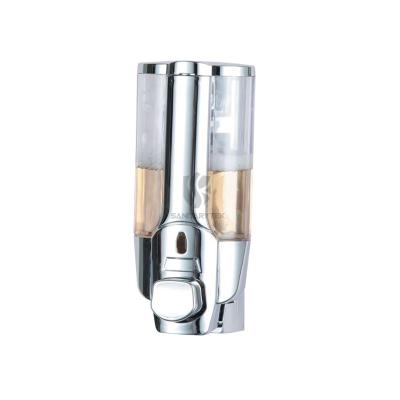 Plastic liquid soap dispenser 350ml, chrome