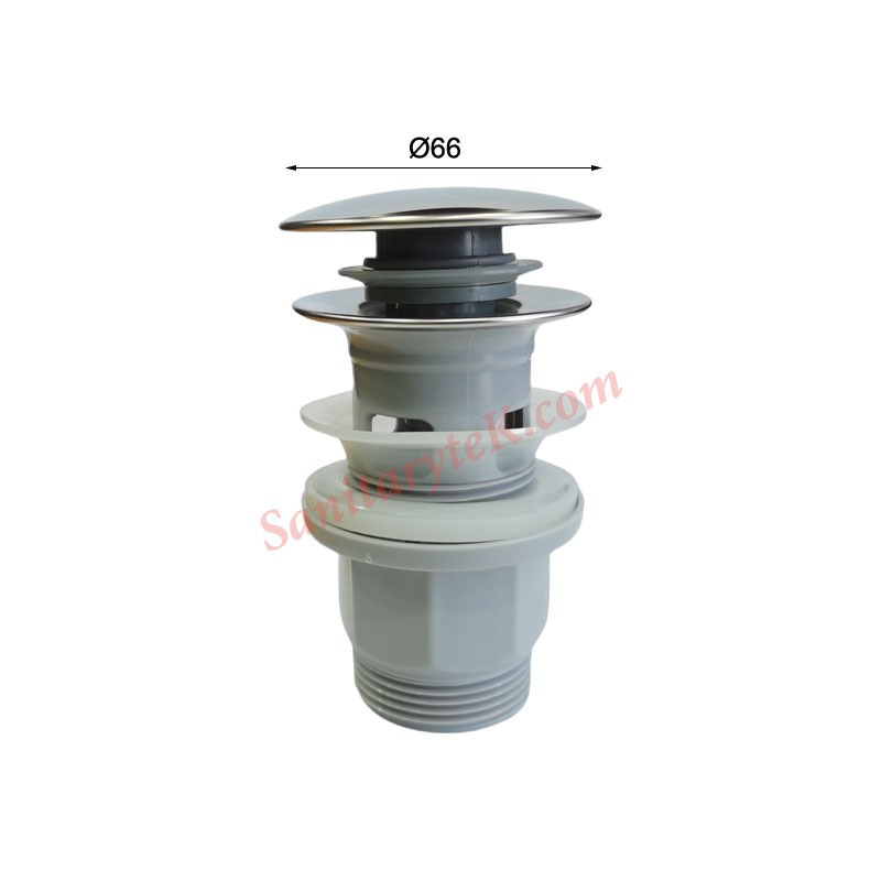 PP push type slotted basin waste