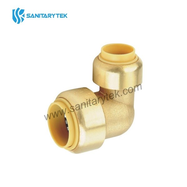 Push fit 90° elbow coupling