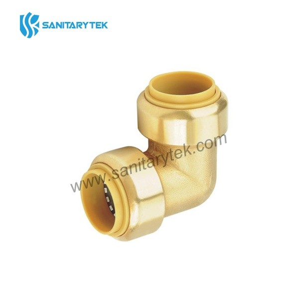 Push fit 90° elbow coupling