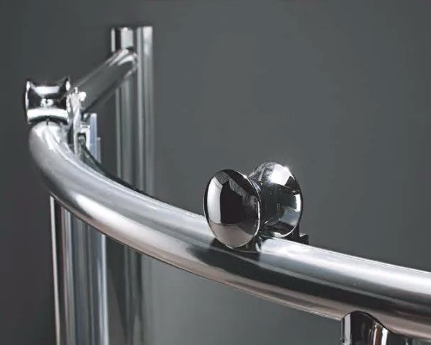 Quadrant shower enclosure, chrome alu, clear glass