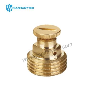 Radiator air vent with wheel, brass