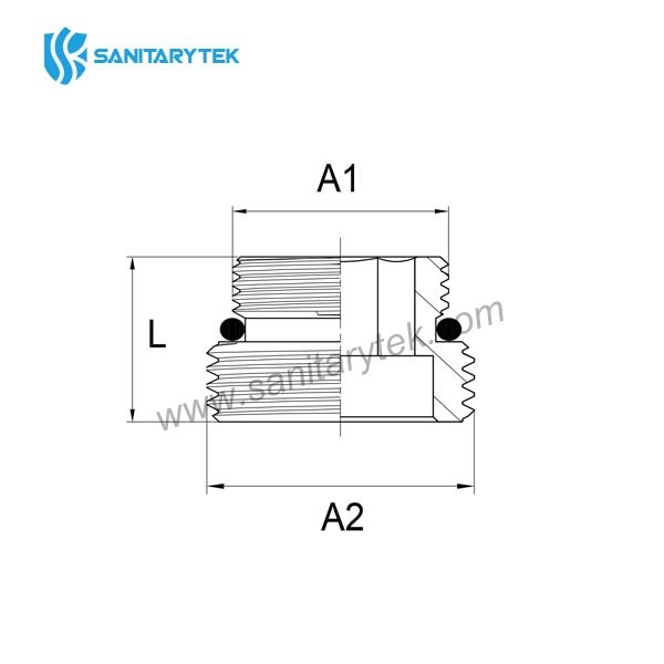 G3/4xG1/2 radiator nipple with O-ring