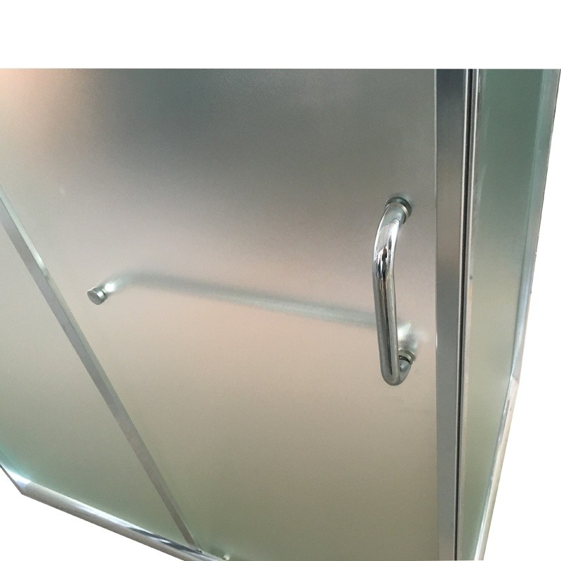 Rectangle shower enclosure with shower tray - 6mm fabric glass