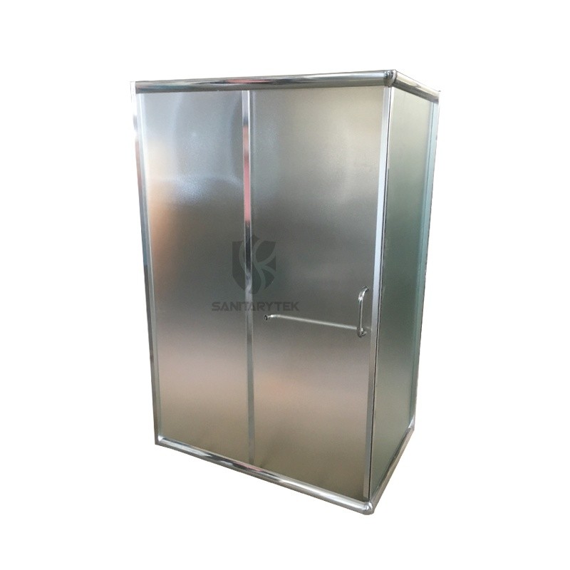 Rectangle shower enclosure with shower tray - 6mm fabric glass - Image 4