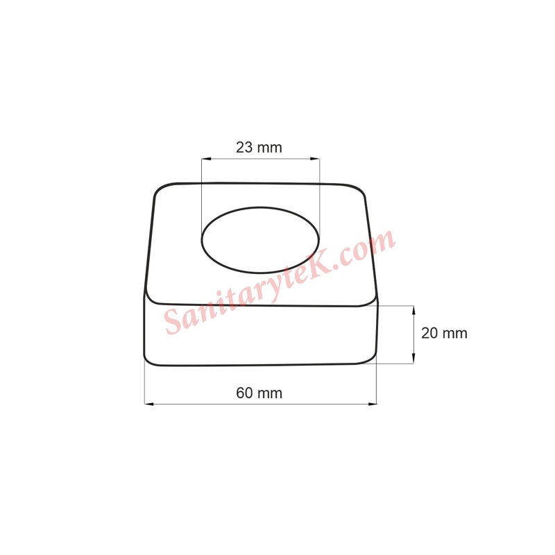 Square rosette for mixers