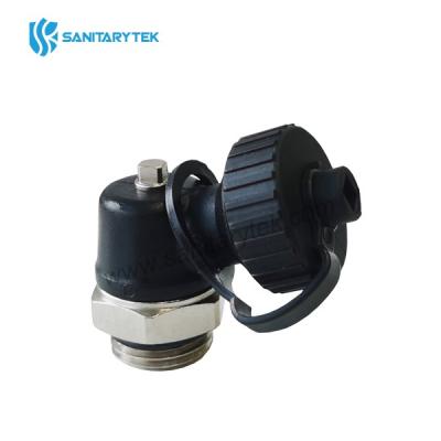 Rotating angle fill / drain valve in polymer
