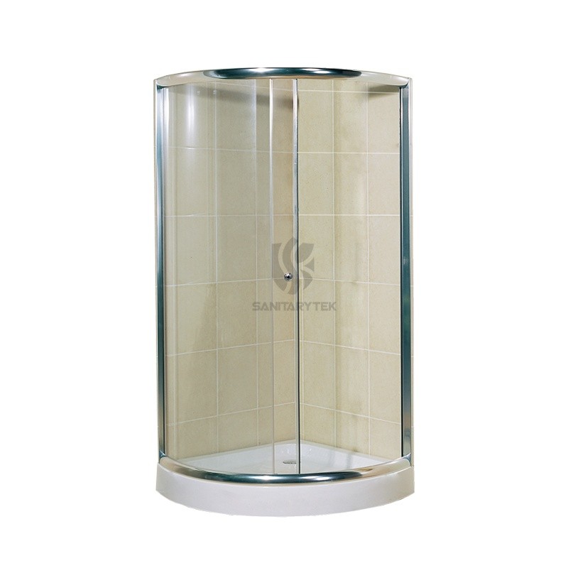 Round single entry quadrant shower enclosure
